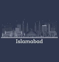 Islamabad city skyline Royalty Free Vector Image