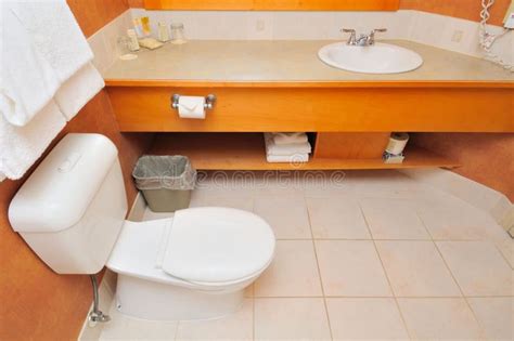 Toilet area stock image. Image of motel, cleanliness - 15548269