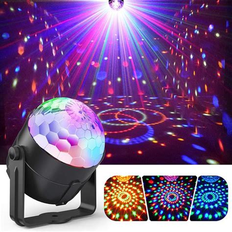 Globo de luz de discoteca rotativo, para festas, 3w, rgb luzes de palco para sua casa, para ...