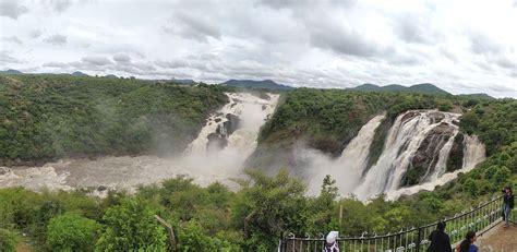 The Gaganachukki Falls at Shivanasamudra near Bengaluru overflowing due to heavy discharge of ...