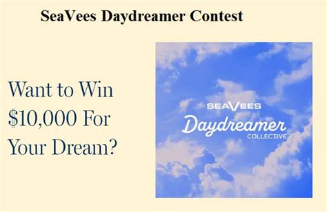 SeaVees Daydreamer Cash Prize Contest: Win $10000 For Free ...