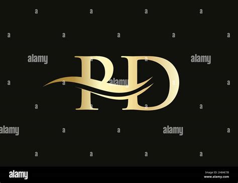 Gold PD letter logo design. PD logo design with creative and modern trendy Stock Vector Image ...