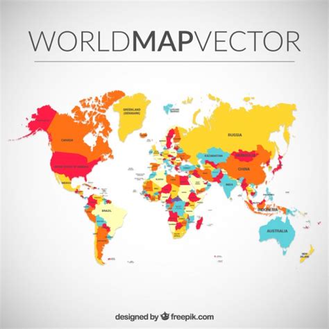 Free World Map Vector Collection: 55+ Different Designs - GraphicMama