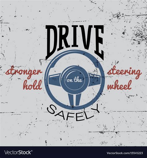 Driving safely poster Royalty Free Vector Image