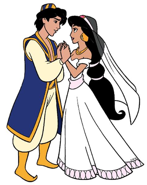 Jasmine and Aladdin's Wedding Day Disney Aladdin Genie, Aladdin And ...