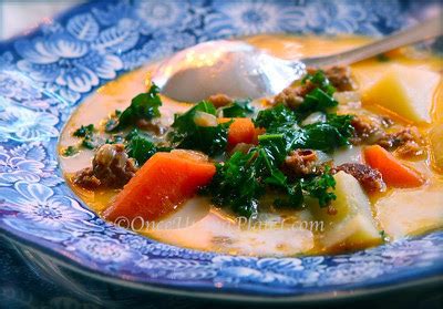 Once Upon a Plate The Recipes: Italian-Style Sausage Soup with Kale (or Escarole, Swiss Chard ...