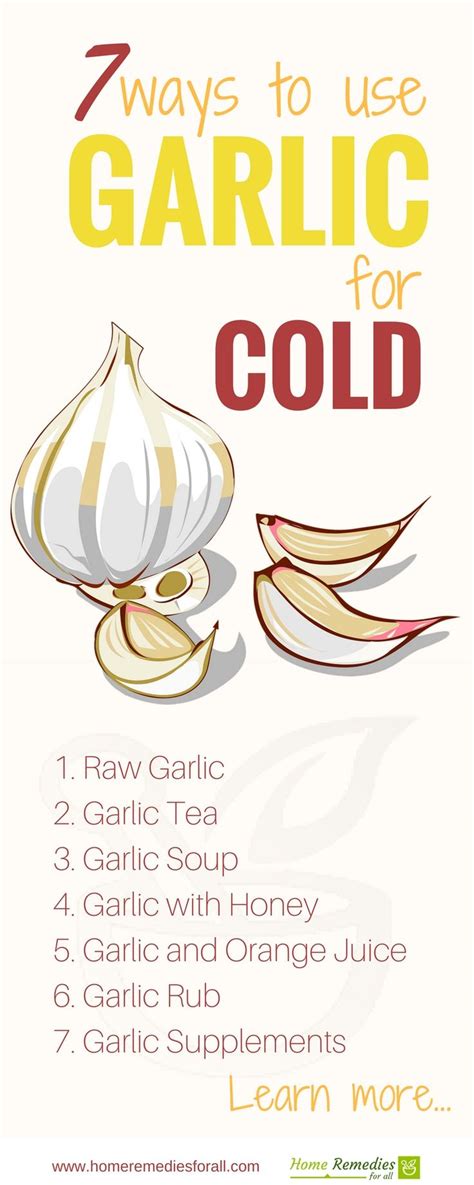 How to Use Garlic to Fight Common Cold | Garlic for colds, Natural cold ...