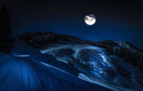 Full Moon Winter Wallpapers on WallpaperDog