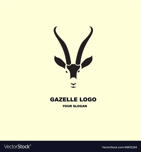 Gazelle head logo for company identity Royalty Free Vector