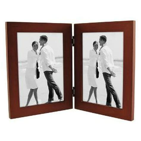 5x7 Double Vertical. Picture Frame LINEAR - Dark Walnut Wood - Walmart.com - Walmart.com