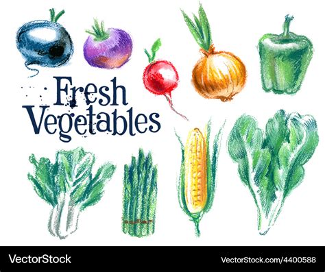 Vegetables logo design template fresh Royalty Free Vector