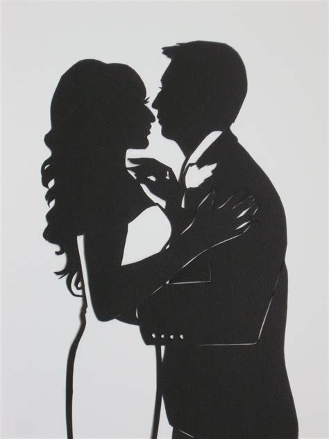 PaperPortraits.com: Custom Wedding Silhouette from Two Photos