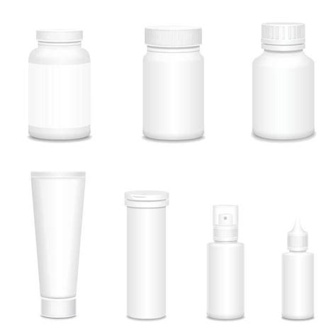 Cosmetic bottles backage set vector 01 free download