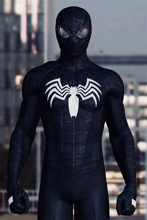 Spiderman Symbiote Costume | Symbiote spiderman, Marvel spiderman art, Black spiderman