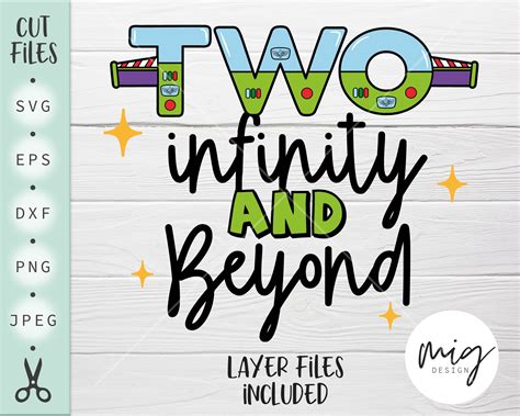 Two Infinity & Beyond Svg 2nd Birthday Buzz Svg Toy Story - Etsy