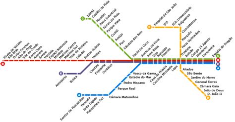 Metro do Porto : Mapa do metrô de Porto , Portugal