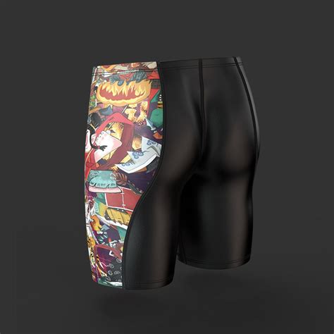 Plus Size & Quick-dry Men's Swimming Trunks with Nezha Pattern – IDREAMMART