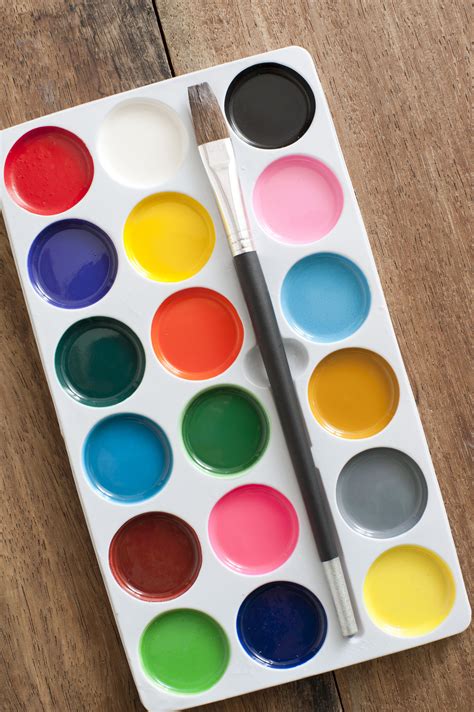 Free Stock Photo 12189 Poster paint set with brush | freeimageslive