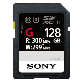 Carte mémoire SD UHS-II Pro Sony 128 Go Série SF-G R300 W299 - Carte SD ...