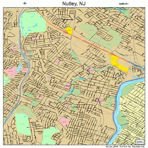 Nutley New Jersey Street Map 3453670