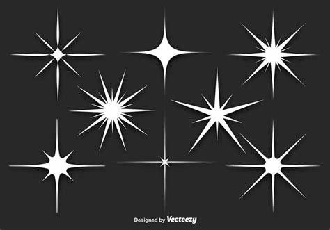 White Sparkles Vector Set | Texture graphic design, Graphic design fun, Art design