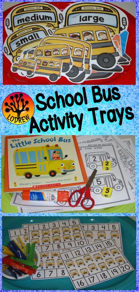 School Bus Centers Activities Literacy Math Back To School Tubs Fine Motor in 2020 ...