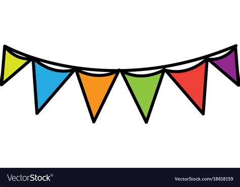 Flag party celebration decoration design Vector Image