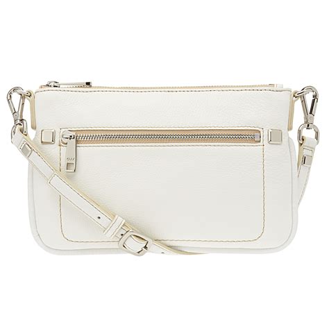 Small White Leather Crossbody Bag | semashow.com