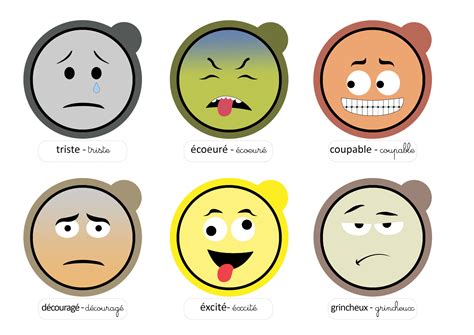 20 cartes émotions (FR) – émoticônes à imprimer | Documents pédagogiques