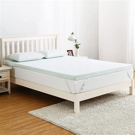 Mattress Topper Cal King (California King), Homhougo 3 Inch Green Tea Memory Foam Mattress ...