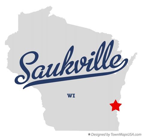 Map of Saukville, WI, Wisconsin