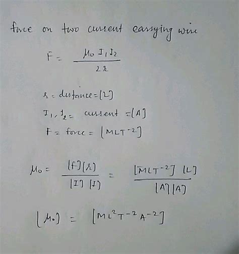 36. The dimensional formula of permeability of space m, is (a) [MLT-A ...