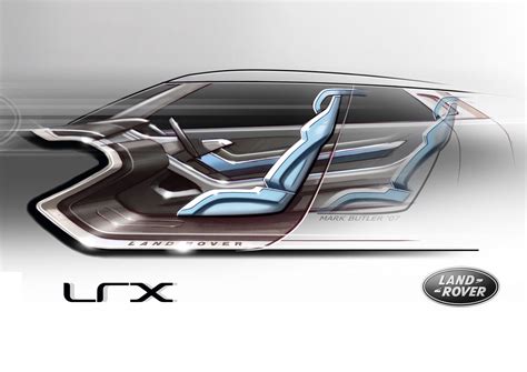 Land Rover LRX interior sketch - Car Body Design