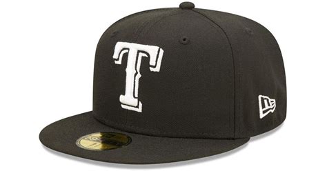 KTZ Synthetic Black Texas Rangers Team Logo 59fifty Fitted Hat for Men ...