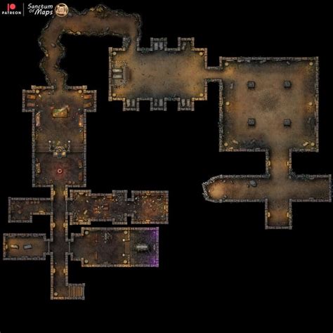 I made a D&D Map inspired by the Crypts under Raven Hill Cemetery, how ...