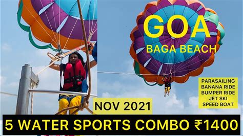 Water Sports In Baga Beach |Parasailing At Goa 🔥5 Water Activities ...