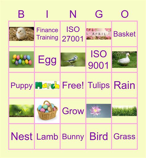Spring Bingo Card