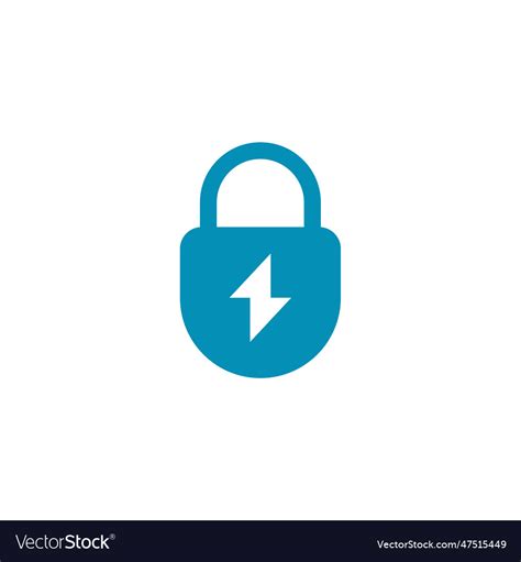 Lock logo security safety technology Royalty Free Vector