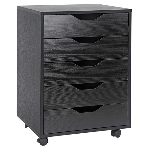 Buy ZENY 5 Drawers Chest, Mobile File Cabinet with Casters, Home Office Storage Cabinet Under ...