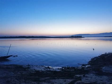 Sunrise Time at Brahmaputra River Beach in Assam Stock Photo - Image of ...