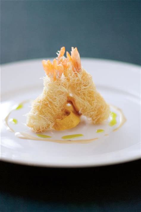 Recipe: Deep-fried kataifi prawns with soya reduction and peanut sauce