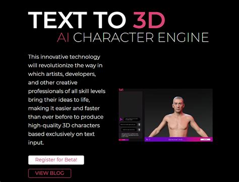 Tafi Text-to-3D AI character engine