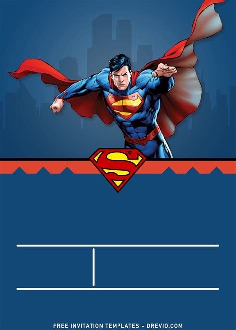 11+ Super Cool Superman Birthday Invitation Templates | Download ...