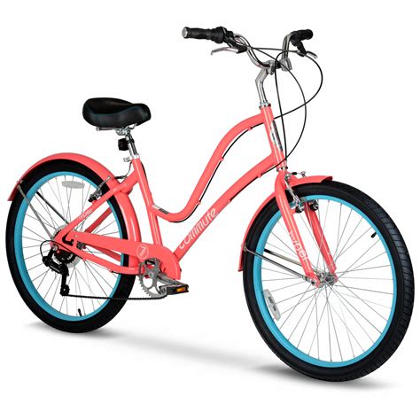 Hyper Bicycles 26" Commute Women's Comfort Bike, Coral - Walmart.com