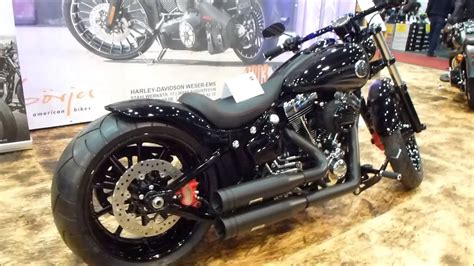 Harley Davidson Breakout Exhaust / Softail Big Radius Black or Chrome Exhaust for Harley ...