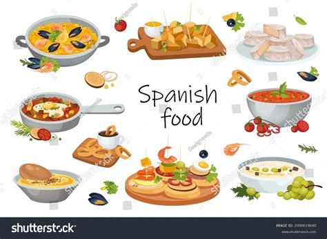 Utensils Used In Spanish Cuisine Clipart