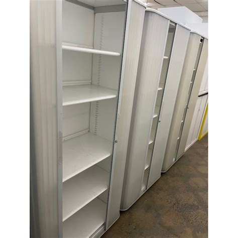 Tambour Door Cabinet – 920W x 1950H x 500D - SOLD - Canterbury Used Office Furniture