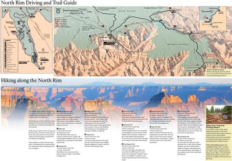 Grand Canyon North Rim hiking map - Ontheworldmap.com