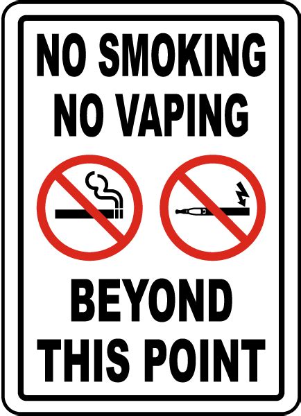 No Smoking No Vaping Beyond This Point Sign - Claim Your 10% Discount