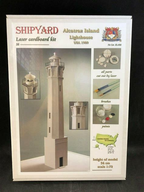 Shipyard Models Alcatraz Island Lighthouse USA 1909 1:72 Scale Cardboard ZL:016 | #4550535736